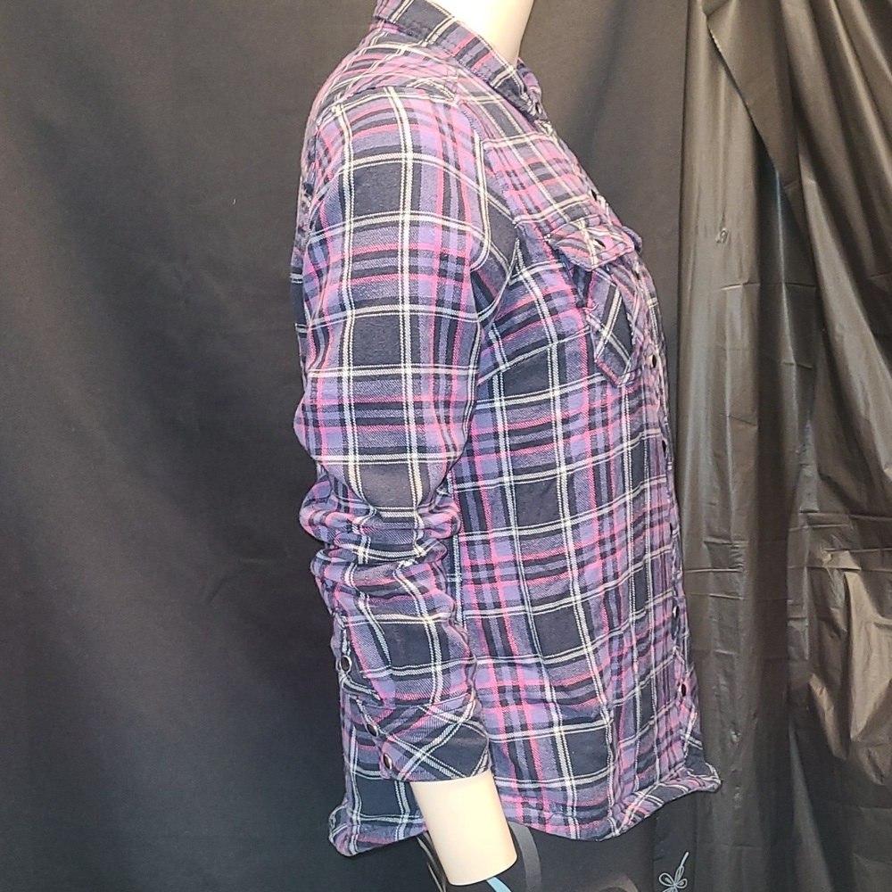 Plaid Button-Up Shirt  BC CLOTHING Size Small - Picture 4 of 9